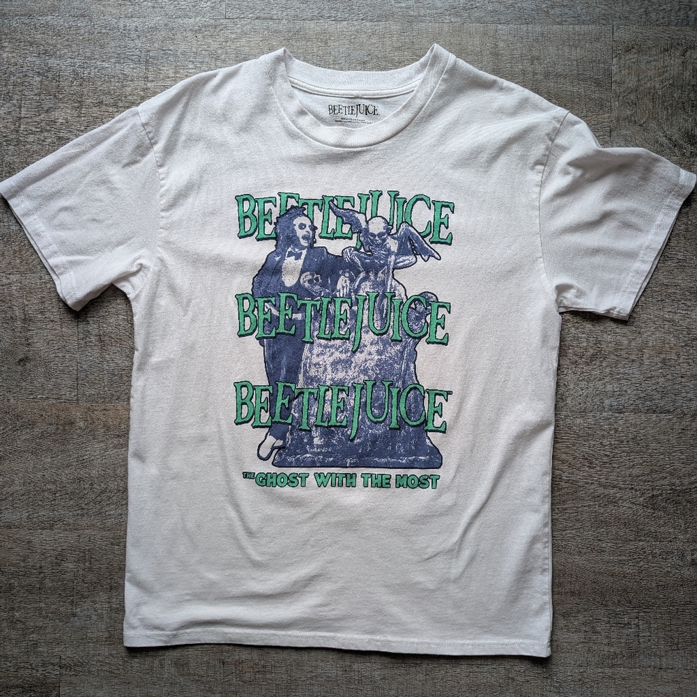 Beetlejuice Ghost With The Most Unisex Tee - Size Large